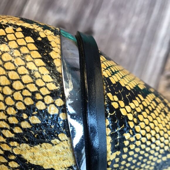 STEVE MADDEN Rarely Yellow Leather Snakeskin Western Booties 7M - Picture 8 of 11